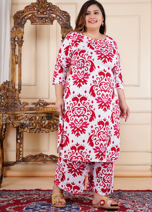 Designer Pink Floral Coord Set