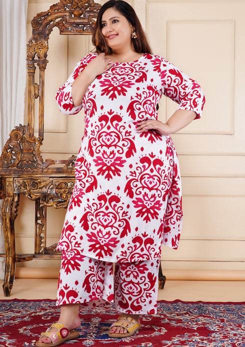 Designer Pink Floral Coord Set