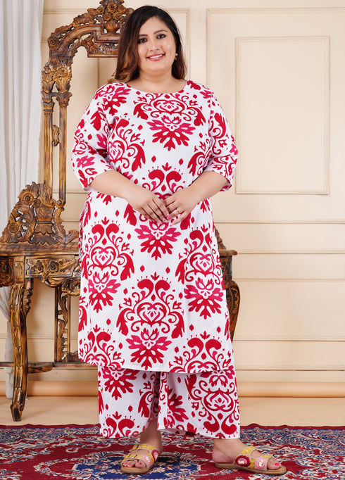 Designer Pink Floral Coord Set