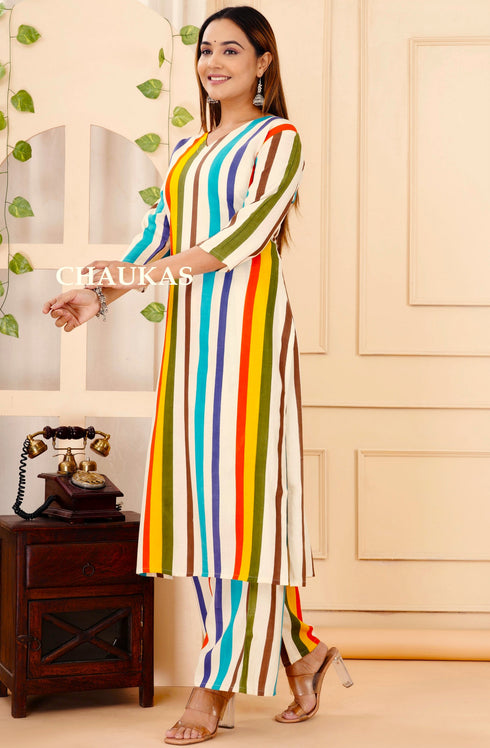 Designer Multi Color Coord Set
