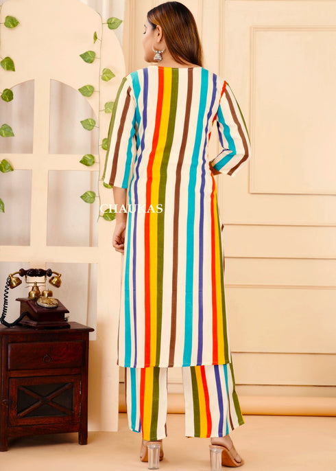 Designer Multi Color Coord Set