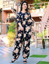 Designer Black Floral Coord Set