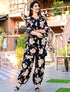 Designer Black Floral Coord Set