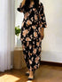 Designer Black Floral Coord Set