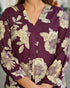 Pure Cotton Floral Purple Dress