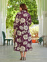 Pure Cotton Floral Purple Dress