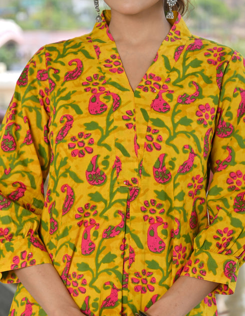 Designer Mustard Yellow Dress