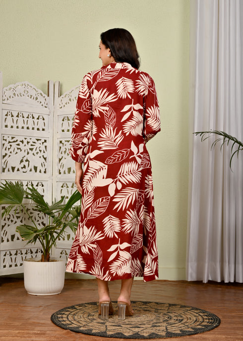 Designer Printed Floral Dress