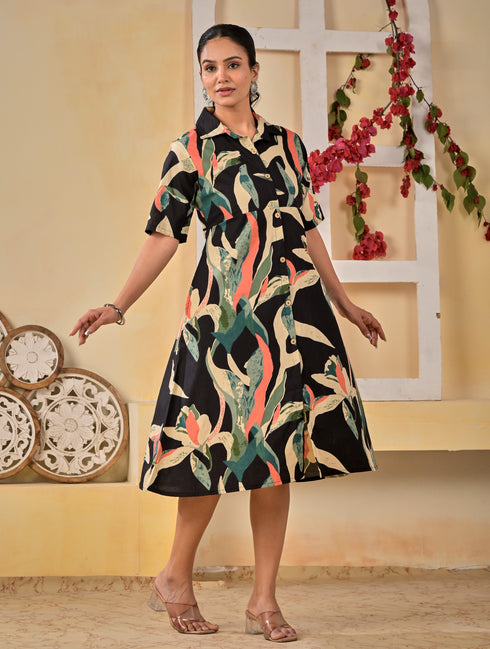 Designer Black A line cotton Kurta