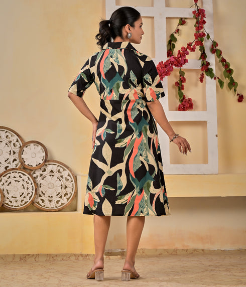 Designer Black A line cotton Kurta