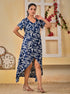 Blue Designer Floral Dress