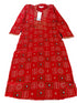 Designer Red Bandhej Gotta Work Kurti