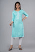 Designer Firozi Lace Work Kurti