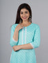 Designer Firozi Lace Work Kurti