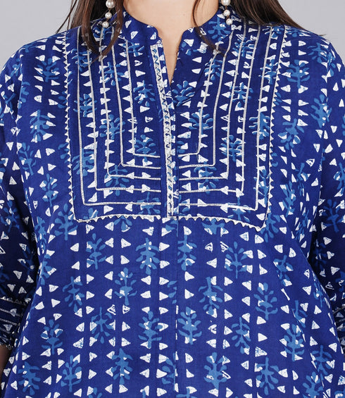 Designer Plus size A-Line Rayon Kurti