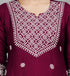 Women's Purple Embroidered Kurti plussize