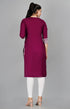 Women's Purple Embroidered Kurti plussize