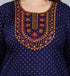 Plus Size Trendy Blue Embroidered Kurti