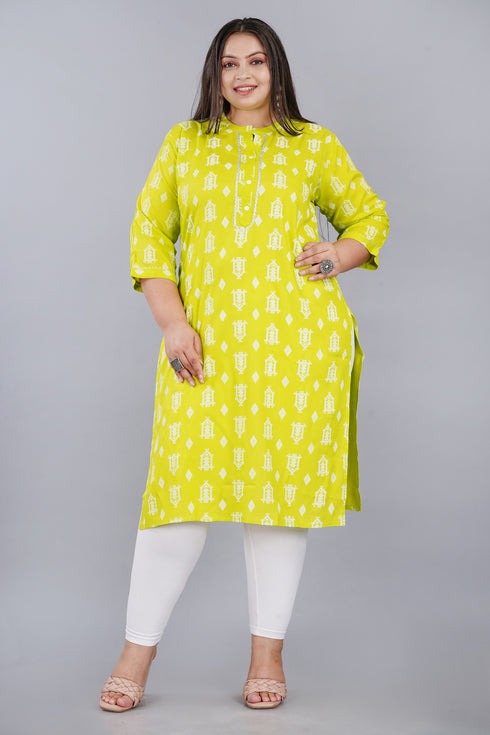 Designer Plus size Light Green Kurti