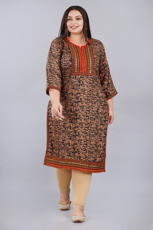 Embroidery Multicolor Kurti