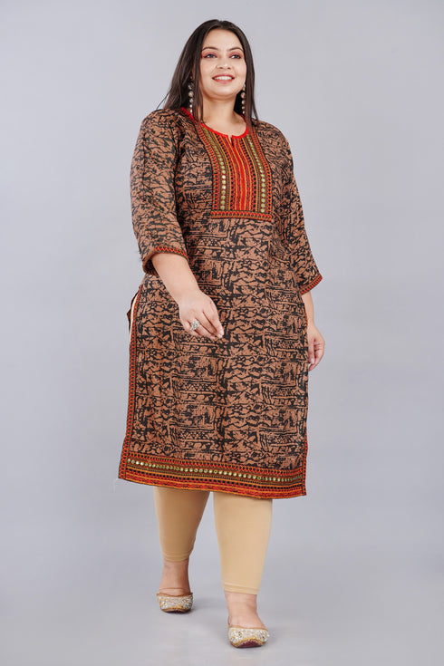 Embroidery Multicolor Kurti