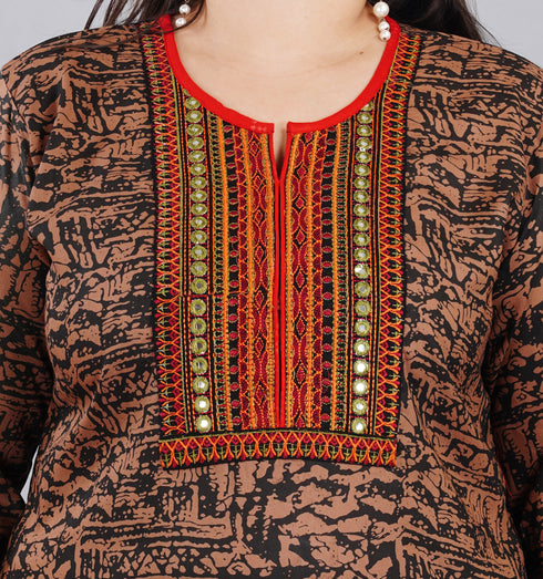 Embroidery Multicolor Kurti