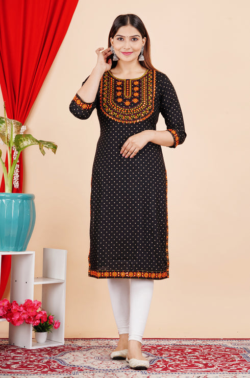 Designer Embroidered Kurti