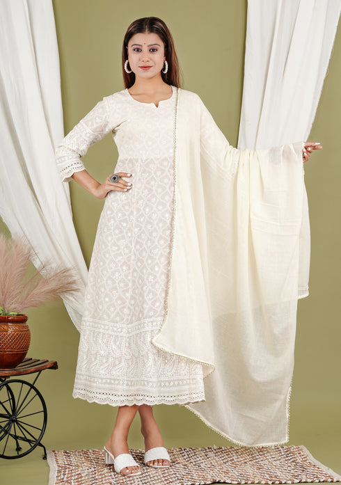 Embroidered Chikankurti Kurti