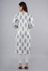 Designer White Printed Kurti