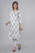 Designer White Printed Kurti
